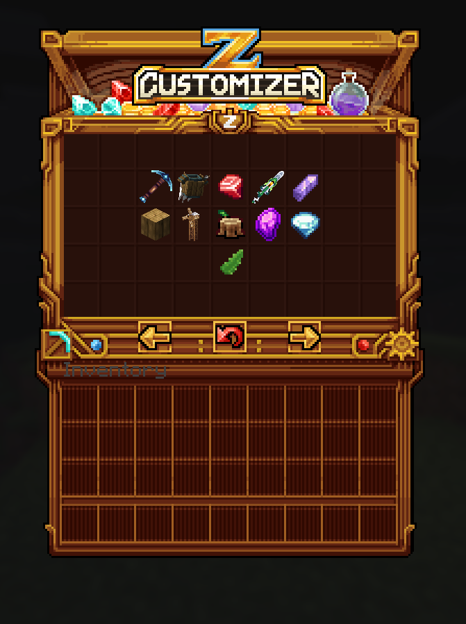 CustomiZer main /zitems GUI